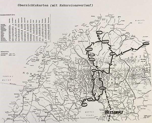 Exkursionsverlauf von 1991