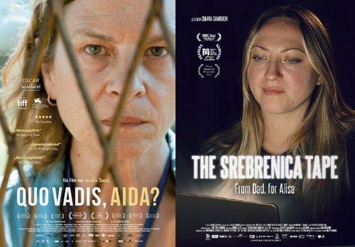 Filmplakate "Quo Vadis, Aida?" und "Das Srebrenica Tape"