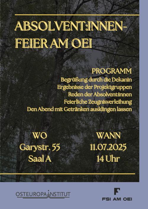 OEI Absolvent*innenfeier 2025