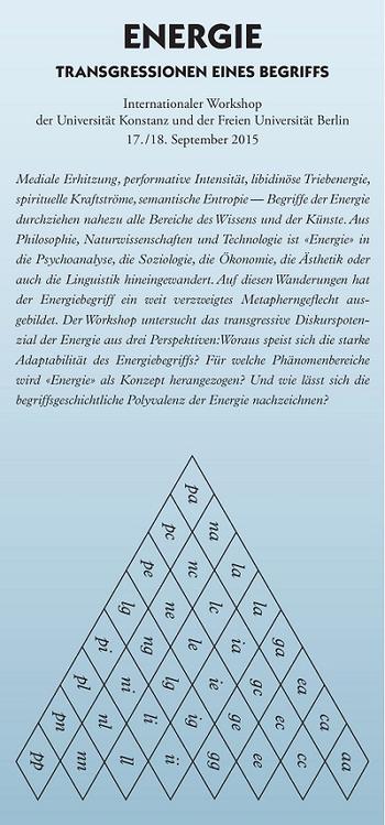 Abb. auf Veranstaltungskarte: Farbsystematik aus Wilhelm Ostwald «Die Farbenfibel»