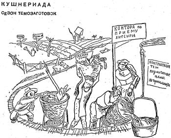 Kukriniksy: Rohstoffe der Literatur (1931)