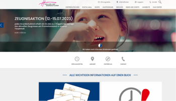 Zeugnisaktion um das Zentrum attraktiver für Anwohner zu machen. Screenshot der Website der Hallen am Borsigturm.