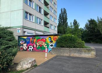 Grafitti, Plattenbaugebiet Greifswalder Straße, Quelle: Olga Manaeva