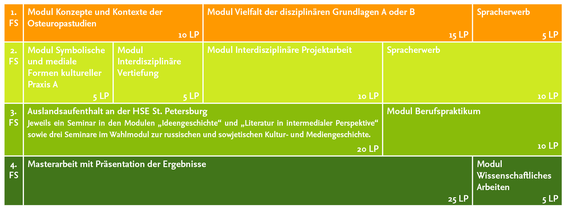 Exemplarischer Studienverlaufsplan Doppelmaster HSE