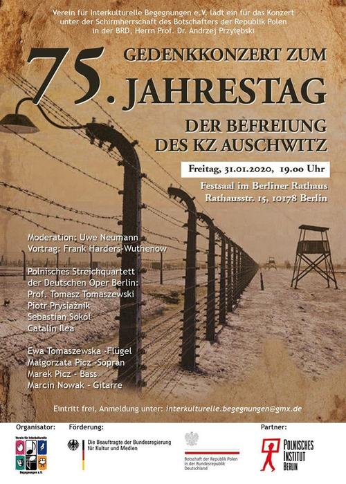 Bildquelle: Flyer Gedenkkonzert zum 75. Jahrestag der Befreiung des KZ Auschwitz