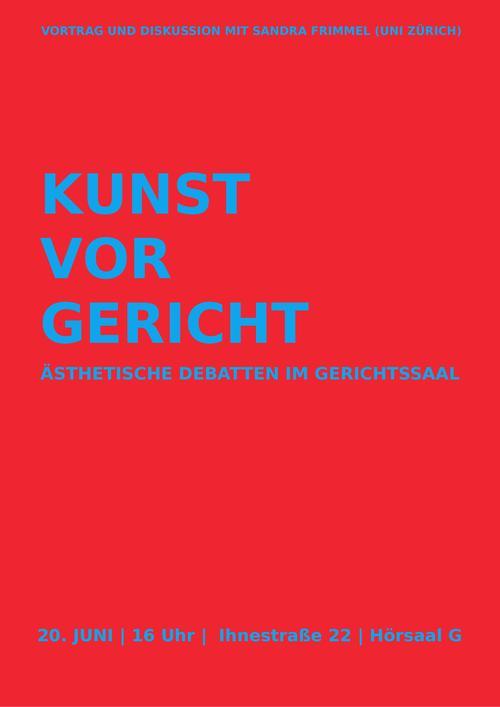 Plakat "Kunst vor Gericht" (c) OEI