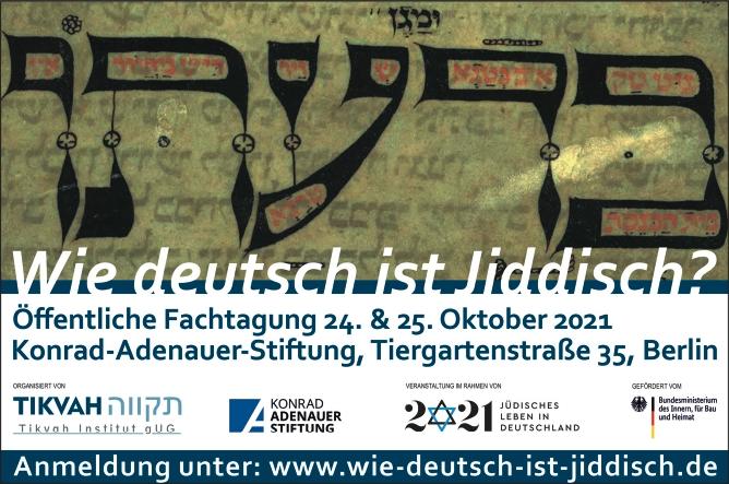 Tikvah Institut "Wie deutsch ist Jiddisch?"