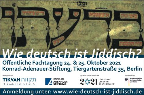 Tikvah Institut "Wie deutsch ist Jiddisch?"