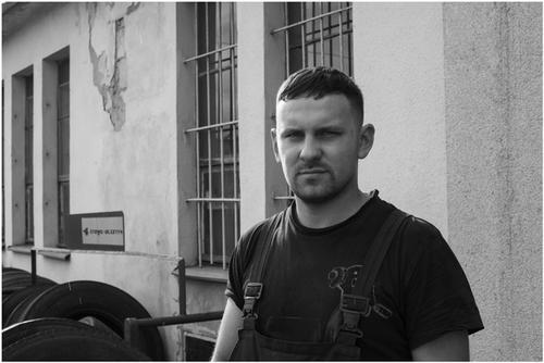 Oleg, 26, früher Automechaniker in Ivano-Frankivs’k (westukrainische Stadt), jetzt ebenso Automechaniker in Opole.